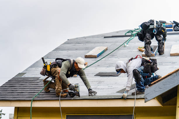 Professional Gutter Installation technician working in Spencer, NC